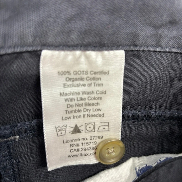 Ibex Organic Cotton Shorts Cross Buckle 8 Gray - Picture 5 of 7